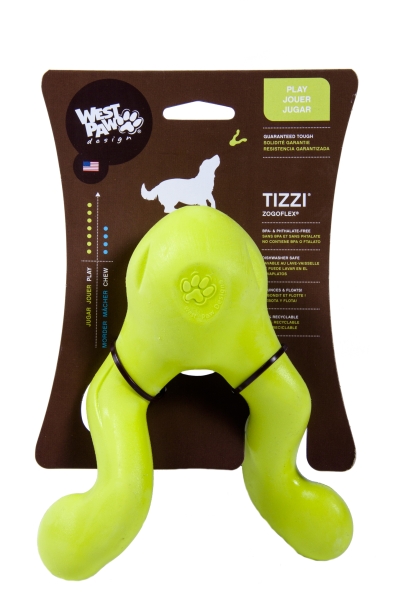 WEST PAW KOERA MÄNGUASI TIZZI MINI 12CM ROHELINE #