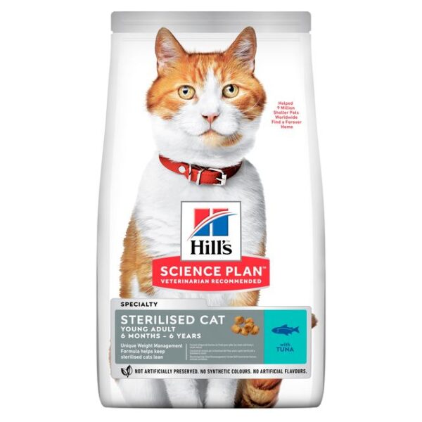 HILLS KASSI TÄISSÖÖT STERIL.YOUNG TUUNIKALA 15KG