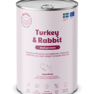 BUDDY KOERA KONSERV KALKUN/JÄNES 400G