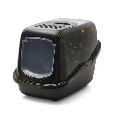 SAVIC KASSI LIIVAKAST NESTOR MARBLE MUST/KULDNE 56X39X38,5CM