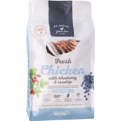 GO NATIVE KASSIPOJA TÄISSÖÖT KANA/MUSTIKAS/KIBUVITS 1,5KG